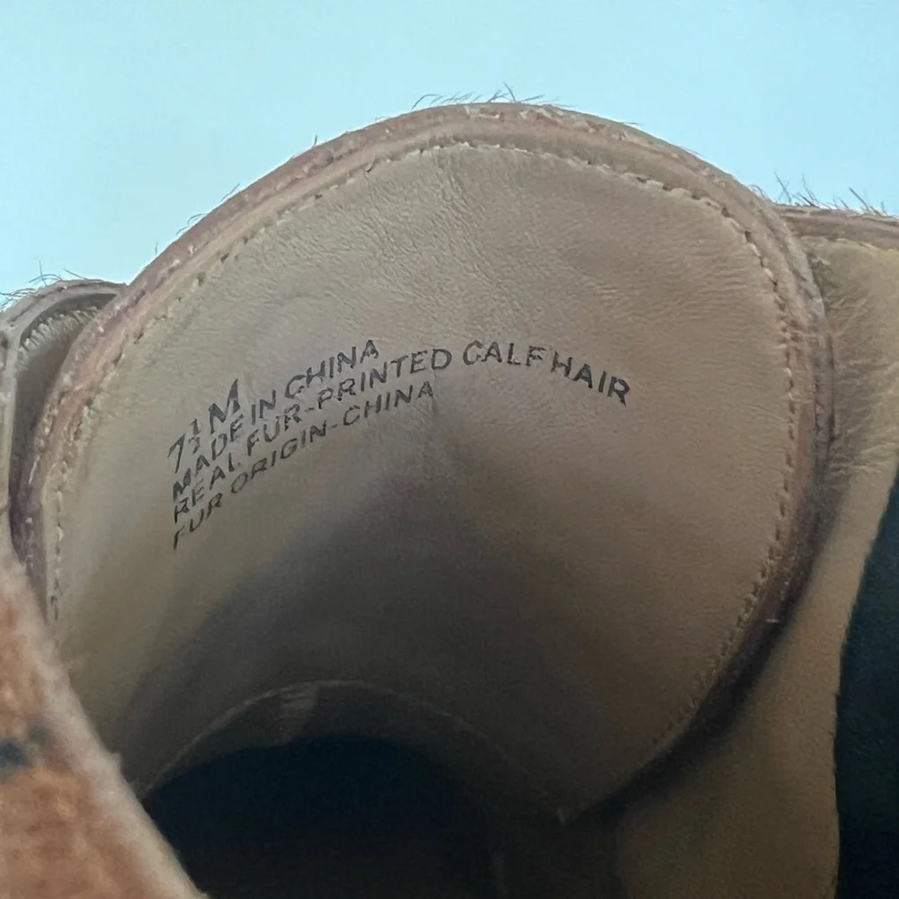 Linea Paolo Felicia III Wedge Sneaker, Caramel/Black Tiger Stripe Calf Hair, 7.5